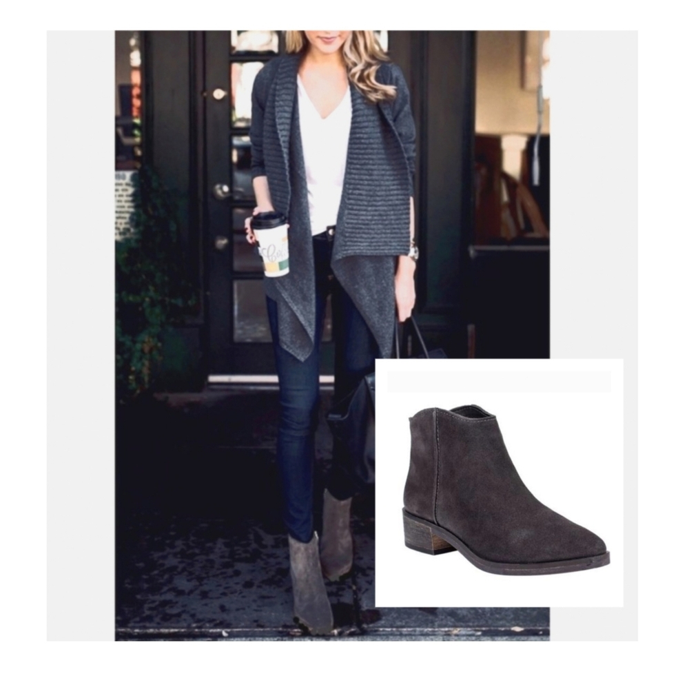Dolce Vita - Charcoal Gray Suede Ankle Boots